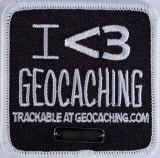 Trackable Patch "I heart Geocaching"