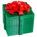 Dose "Geschenkbox" S grün/rot