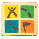 Geocaching Logo Wood Sticker