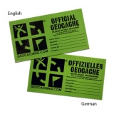 Etikett "Offizieller Geocache", groß, deutsch