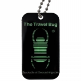 Travel Bug®, QR, schwarz nachleuchtend