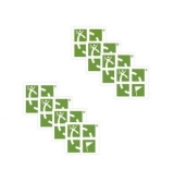 Green 3/4" x 3/4" Mini Sticker 8 pk