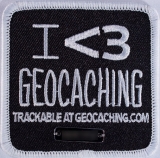 Aufnäher "I heart Geocaching"