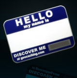 Blue Name Tag Geocoin