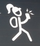Cacher Woman Decal 
