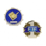 Geocoin "Erstfinder - FTF", mikro, golden