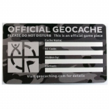 Geocaching Label "Urban Camo" small, english