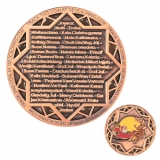 Geocoin "Frohe Weihnachten 2013", kupfer