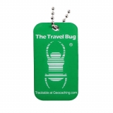 Travel Bug®, QR, grün - nachleuchtend