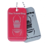 Travel Bug®, QR, atomic pink - nachleuchtend