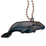 Whale Travel Tag - Grey